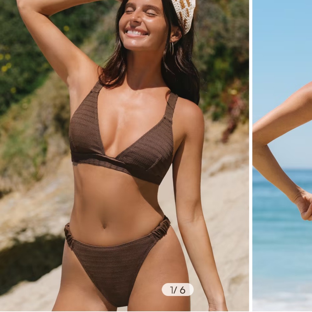 Brown Bikini Set NWT Cupshe Size Small